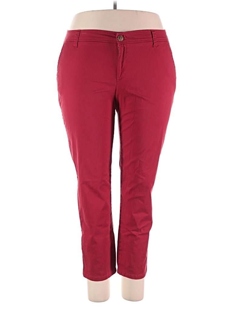 Pre-owned Liz Claiborne Casual Pants In Burgundy