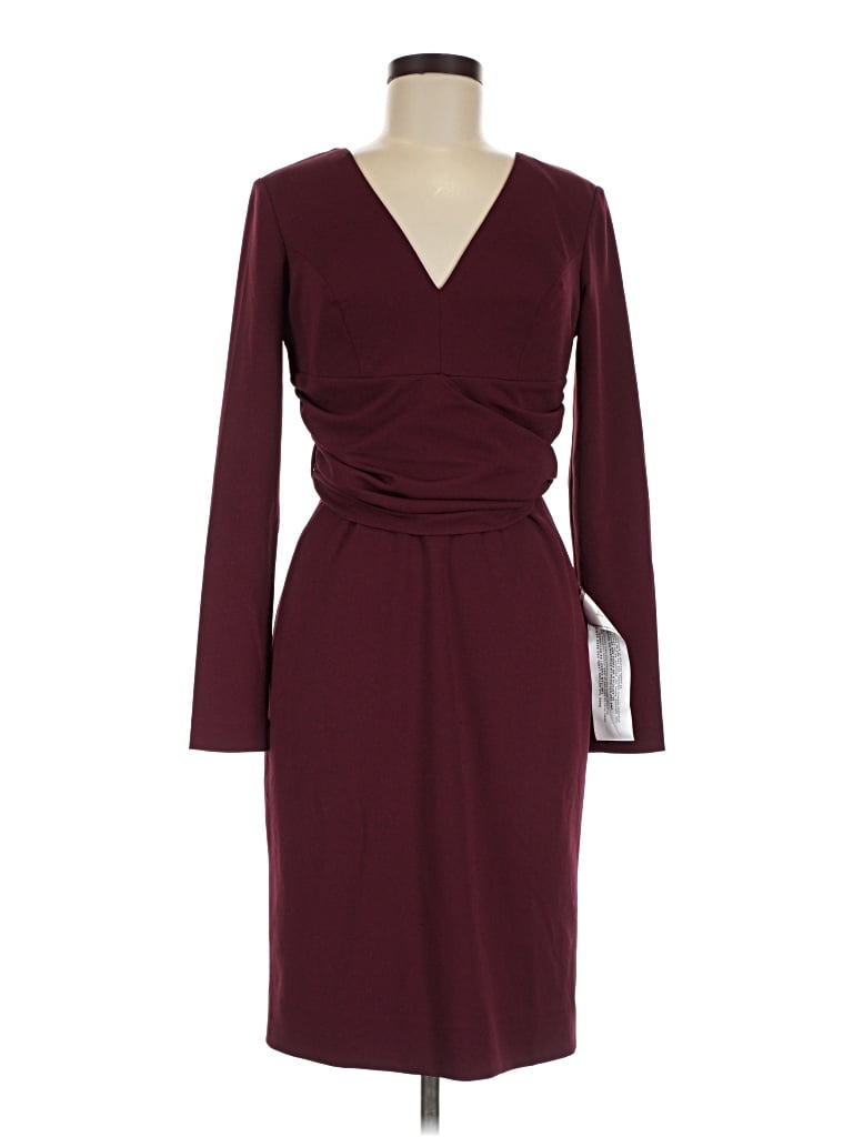Pre-owned Dress The Population Cocktail Dress In Burgundy