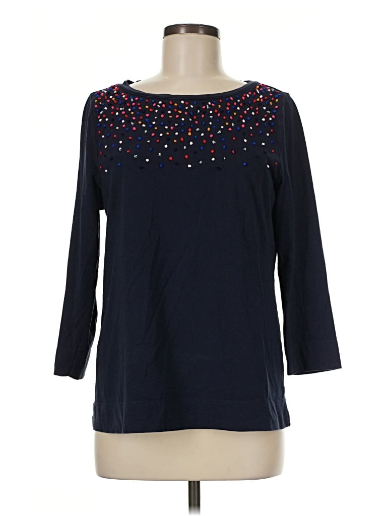 Pre-owned Talbots 3/4 Sleeve T-shirt In Blue