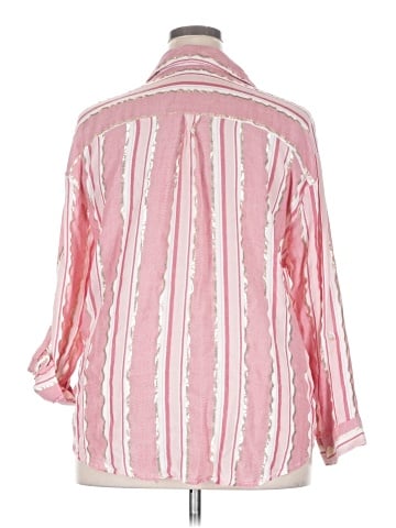 Club Z Collection 3/4 Sleeve Button-Down Shirt (view 2)