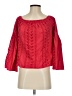 Express 100% Cotton Red 3/4 Sleeve Blouse Size S - photo 1