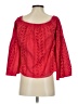 Express 100% Cotton Red 3/4 Sleeve Blouse Size S - photo 2