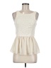 Blue Rain 100% Polyester Ivory Sleeveless Blouse Size M - photo 1