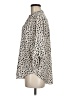Lush 100% Polyester Animal Print Ivory 3/4 Sleeve Blouse Size M - photo 5