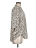 Lush 100% Polyester Animal Print Ivory 3/4 Sleeve Blouse Size M - photo 4
