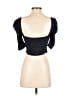 Free People Black Short Sleeve Blouse Size XS - photo 2