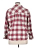Torrid 100% Cotton Plaid Red Long Sleeve Button-Down Shirt Size 1X Plus (1) - photo 2