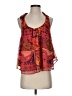 Free People 100% Polyester Orange Ivory Sleeveless Blouse Size S - photo 1