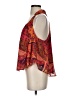 Free People 100% Polyester Orange Ivory Sleeveless Blouse Size S - photo 5