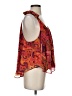 Free People 100% Polyester Orange Ivory Sleeveless Blouse Size S - photo 4
