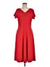 Talbots Solid Red Casual Dress Size M - photo 1