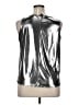 Shein Curve 100% Polyester Silver Sleeveless Blouse Size 1X - photo 2