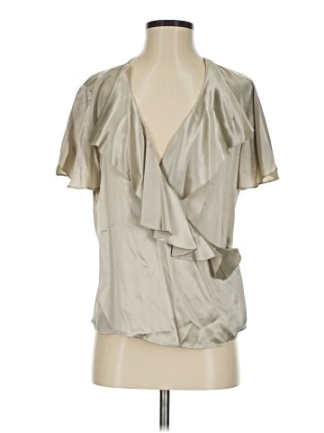 Lauren by Ralph Lauren Short Sleeve Silk Top (view 1)