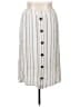 Apt. 9 100% Polyester Stripes Gray Ivory Casual Skirt Size XL - photo 1