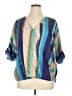 Umgee 100% Polyester Blue 3/4 Sleeve Blouse Size 1X - photo 1