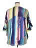 Umgee 100% Polyester Blue 3/4 Sleeve Blouse Size 1X - photo 2