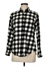 Zara Basic 100% Cotton Checkered-gingham Black Long Sleeve Button-Down Shirt Size M - photo 1