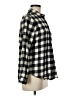 Zara Basic 100% Cotton Checkered-gingham Black Long Sleeve Button-Down Shirt Size M - photo 4