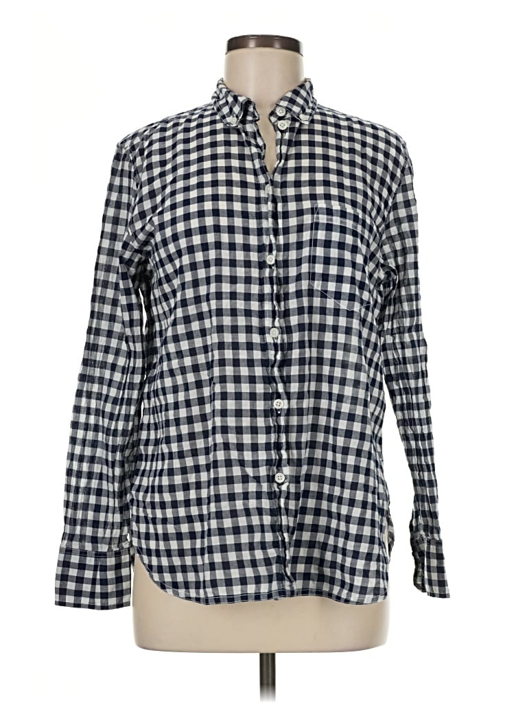 Pre-owned Jcrew Long Sleeve Button Down Shirt In Blue