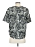 Topshop 100% Polyester Paisley Green Short Sleeve Blouse Size 8 - photo 2
