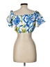 Shein Blue Short Sleeve Blouse Size L - photo 2