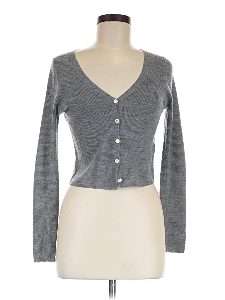Pre-owned Everlane Wool Cardigan Sweater In Gray