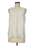 Ann Taylor LOFT 100% Polyester Ivory Sleeveless Top Size M - photo 1