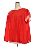 ModCloth 100% Polyester Red Short Sleeve Blouse Size 4X - photo 4