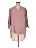 LOANNA 100% Polyester Pink 3/4 Sleeve Blouse Size 1X - photo 1