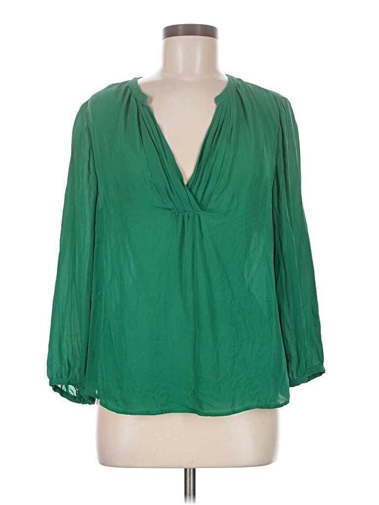 Pre-owned Joie 3/4 Sleeve Blouse In Green