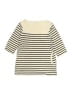 Unbranded 100% Cotton Stripes Ivory 3/4 Sleeve Top Size 90 cm / US 12-24 MO - photo 1