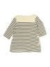 Unbranded 100% Cotton Stripes Ivory 3/4 Sleeve Top Size 90 cm / US 12-24 MO - photo 2