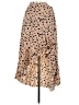 Shein 100% Polyester Animal Print Tan Casual Skirt Size 6 - photo 1