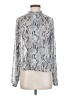 Express 100% Polyester Animal Print Silver Long Sleeve Blouse Size S - photo 1