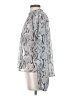 Express 100% Polyester Animal Print Silver Long Sleeve Blouse Size S - photo 5
