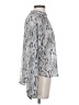 Express 100% Polyester Animal Print Silver Long Sleeve Blouse Size S - photo 4