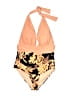 Unbranded Print Orange One Piece Swimsuit Size XL (estimated) - photo 1