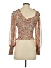 BB Dakota by Steve Madden 100% Polyester Brown Long Sleeve Blouse Size S - photo 2