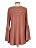 Free People Pink Brown Long Sleeve Blouse Size XS - photo 2