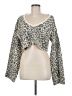 Shein 100% Acrylic Animal Print Tan Cardigan Size 8 - 10 - photo 1
