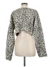 Shein 100% Acrylic Animal Print Tan Cardigan Size 8 - 10 - photo 2