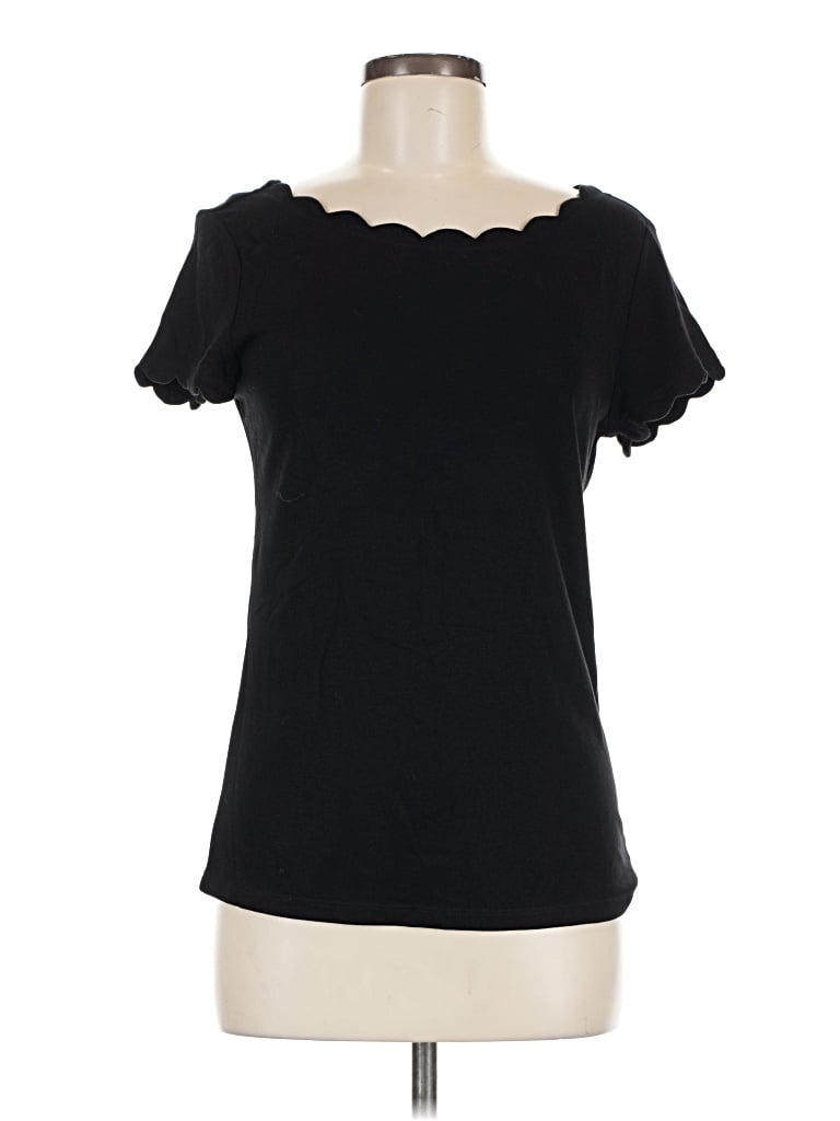 Pre-owned T Tahari Short Sleeve T-shirt In Black