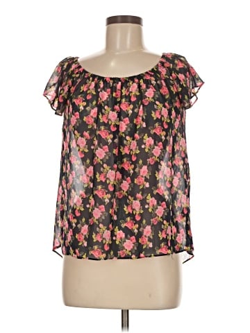 Buttons Short Sleeve Blouse (view 1)