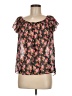 Buttons 100% Polyester Pink Short Sleeve Blouse Size M - photo 1