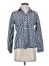 Levi's 100% Cotton Checkered-gingham Blue 3/4 Sleeve Button-Down Shirt Size S - photo 1