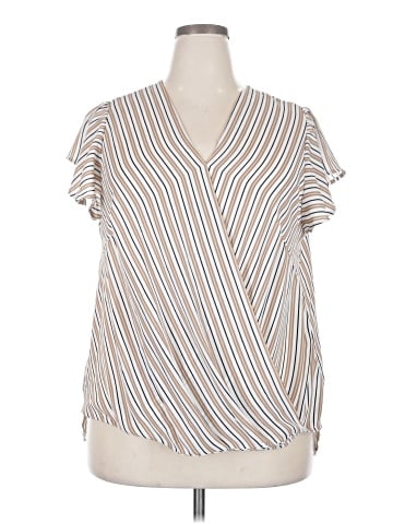 Adrianna Papell Short Sleeve Blouse (view 1)