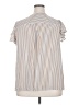 Adrianna Papell 100% Polyester Stripes Ivory Short Sleeve Blouse Size 2X - photo 2
