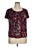 Style&Co Red Short Sleeve Blouse Size 0X - photo 1