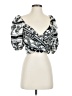 Express 100% Cotton Silver 3/4 Sleeve Blouse Size M - photo 1