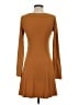 SO Solid Brown Casual Dress Size S - photo 2